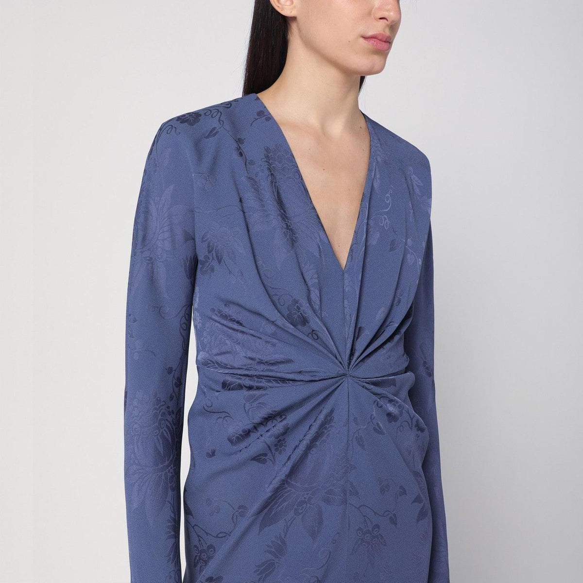 Etro Jacquard-Effect Dress In Cornflower Blue Women ETRO