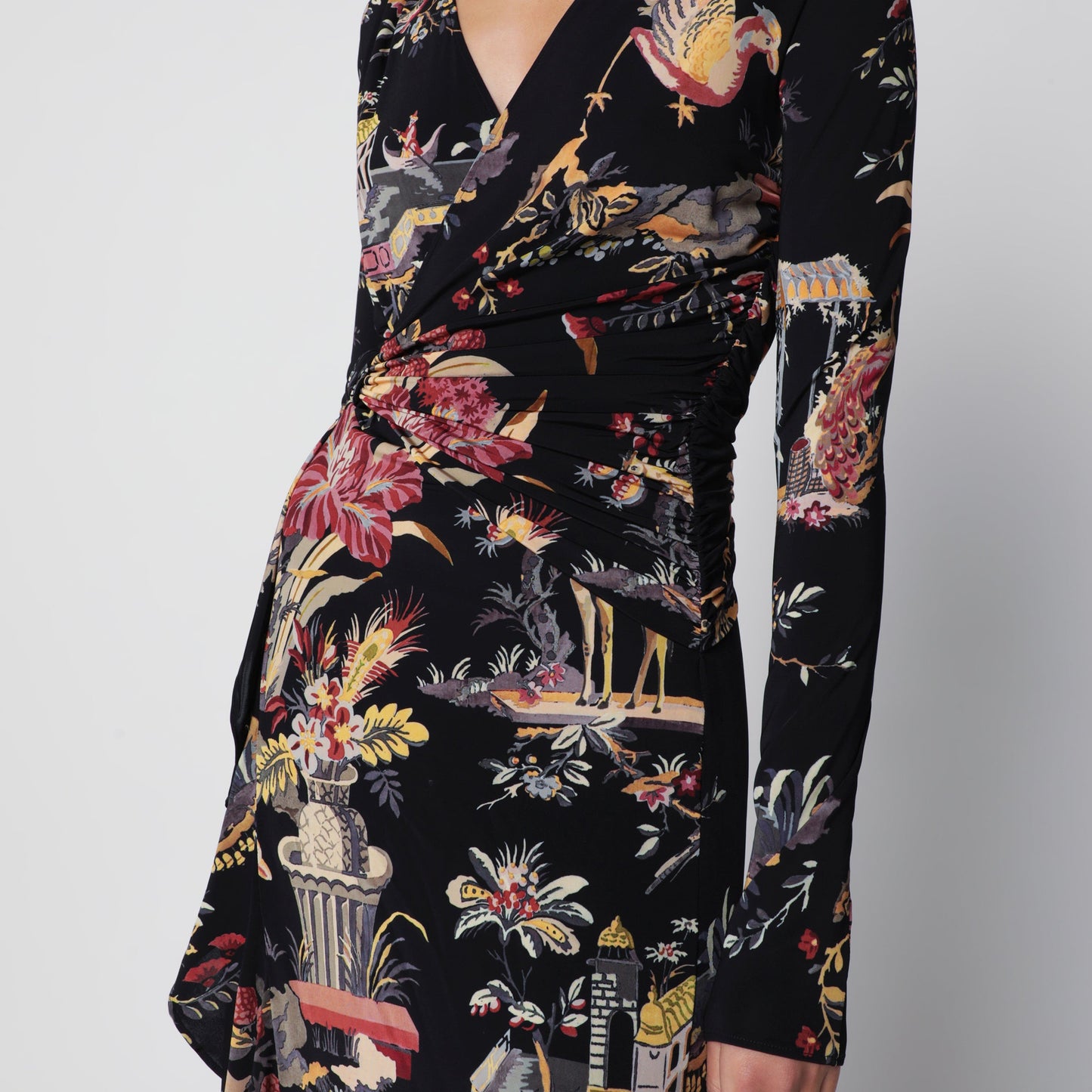 Etro Printed Wrap Jersey Maxi Dress Women ETRO