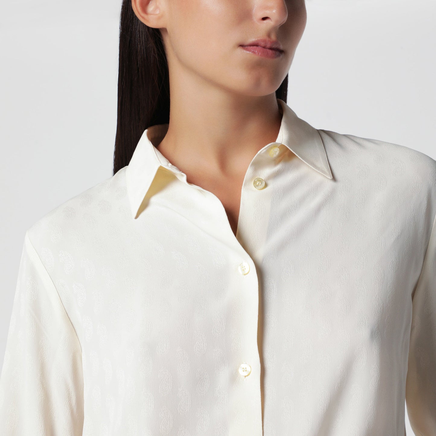 Etro Paisley Multicolour Silk-Blend Jacquard Shirt Women ETRO