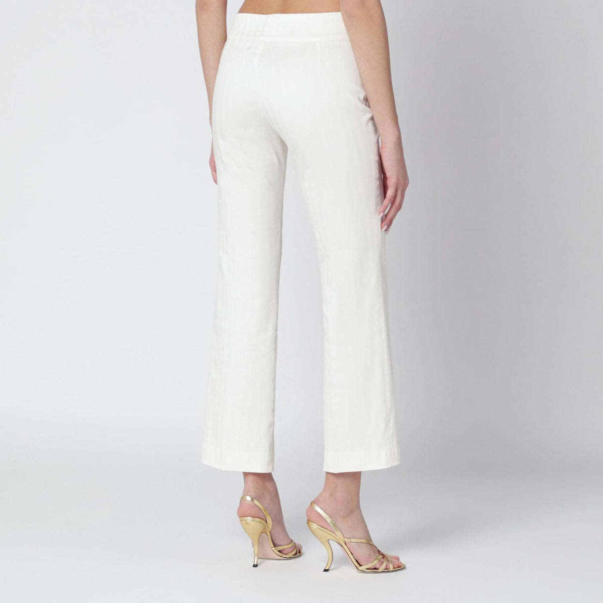 Etro White Cotton Trousers Women ETRO