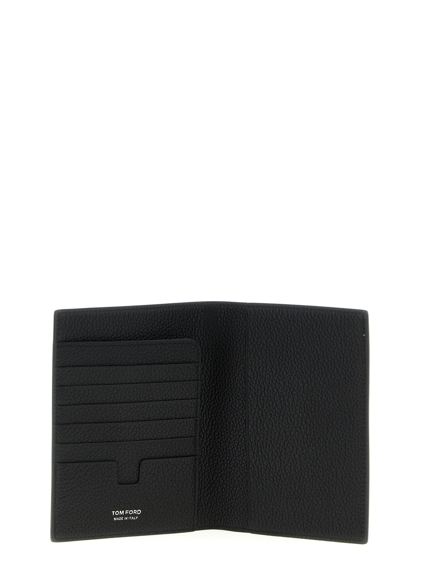 Tom Ford Men Hammered Leather Passport Holder TOM FORD