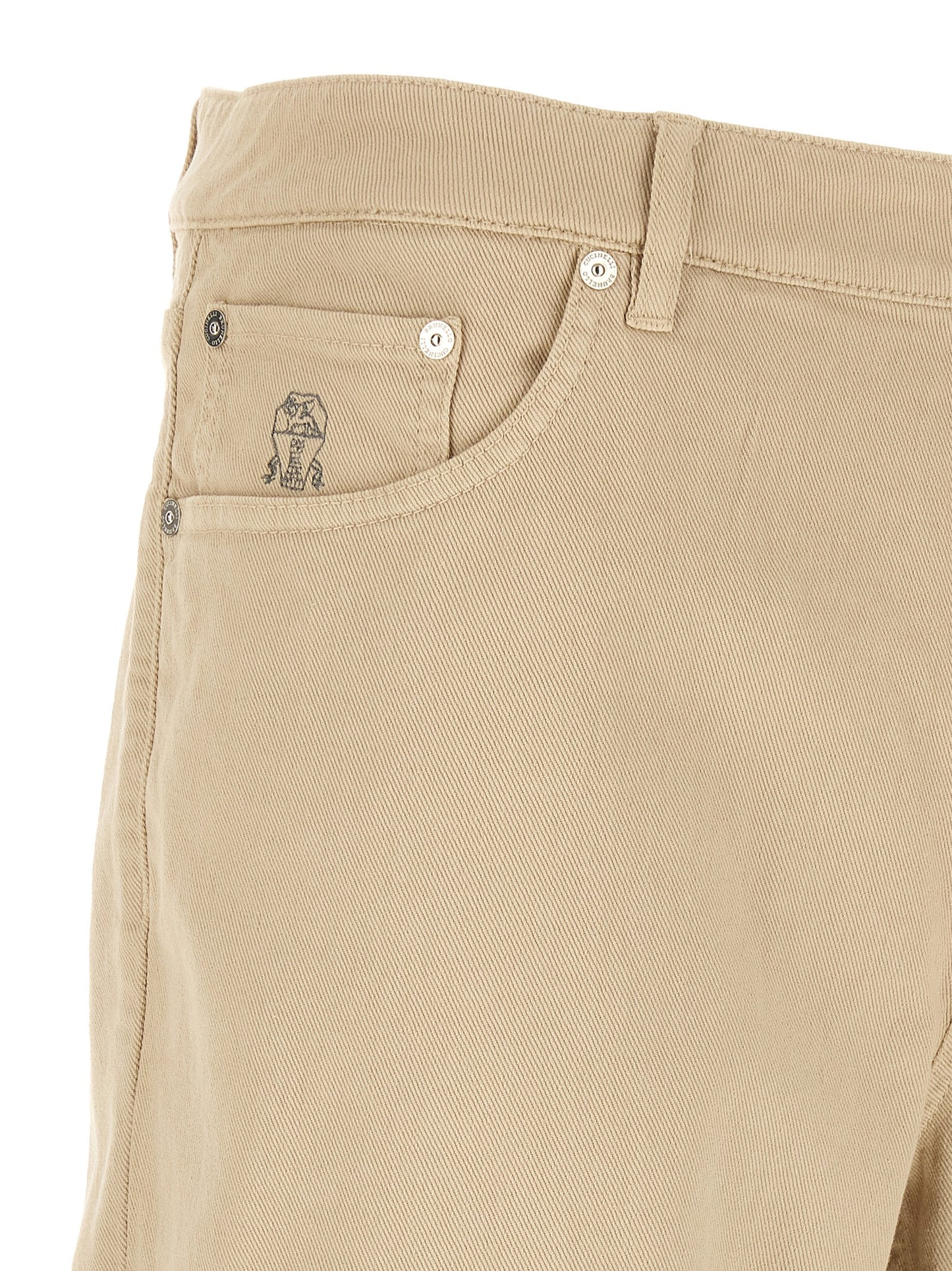 Brunello Cucinelli Men Coat Of Arms Embroidery Jeans BRUNELLO CUCINELLI