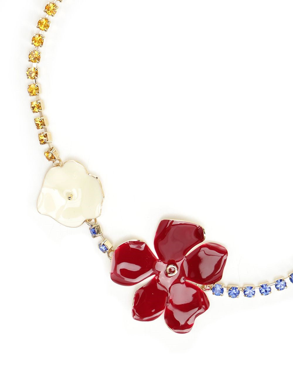Marni Women Necklace With Multicolored Enameled Flowers MARNI