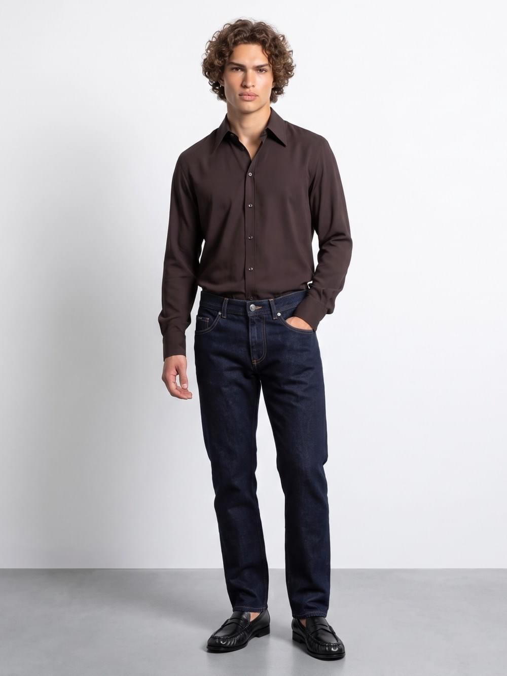 Dolce & Gabbana Men Shirt In Silk Crêpe De Chine DOLCE & GABBANA