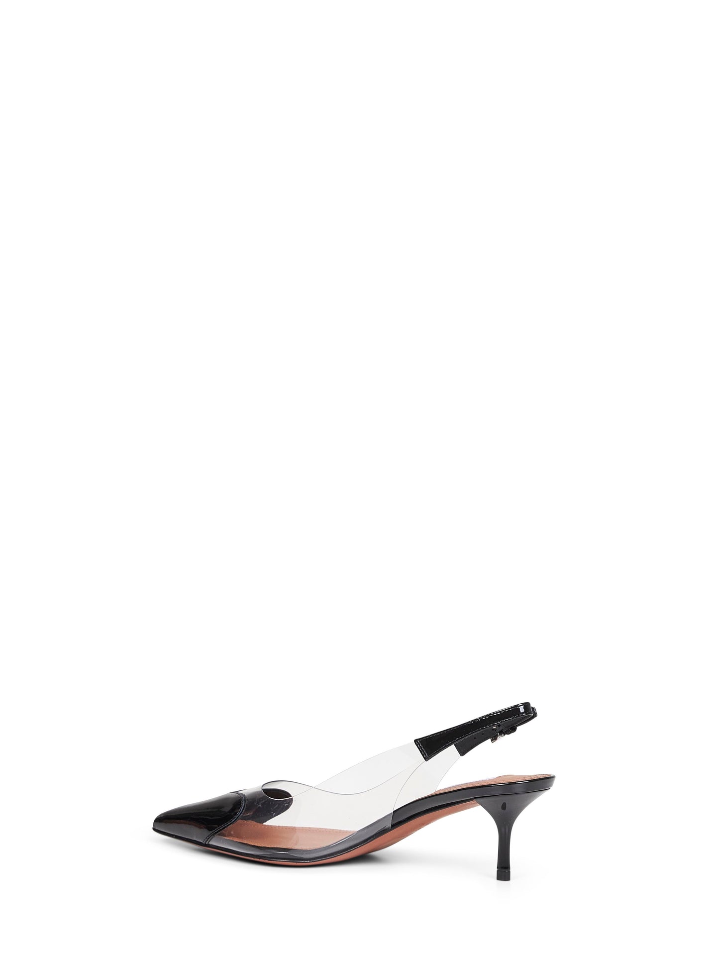 Alaïa Women Black Pvc And Patent Leather Le Cœur Slingback Pumps ALAIA