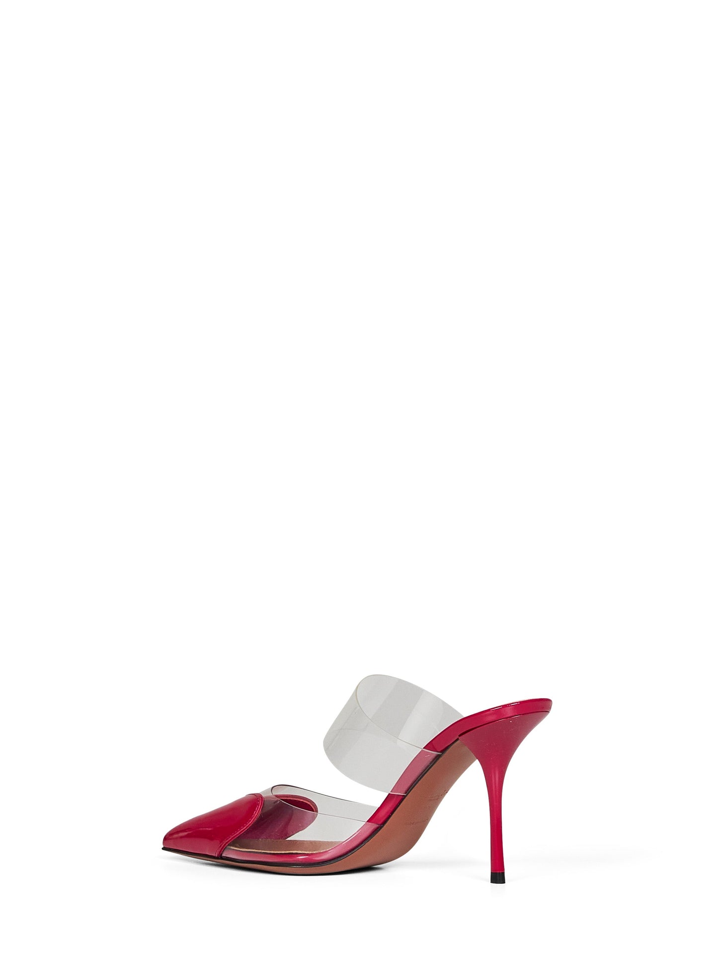 Alaïa Women Raspberry Pvc And Patent Leather Le Cœur Mules ALAIA