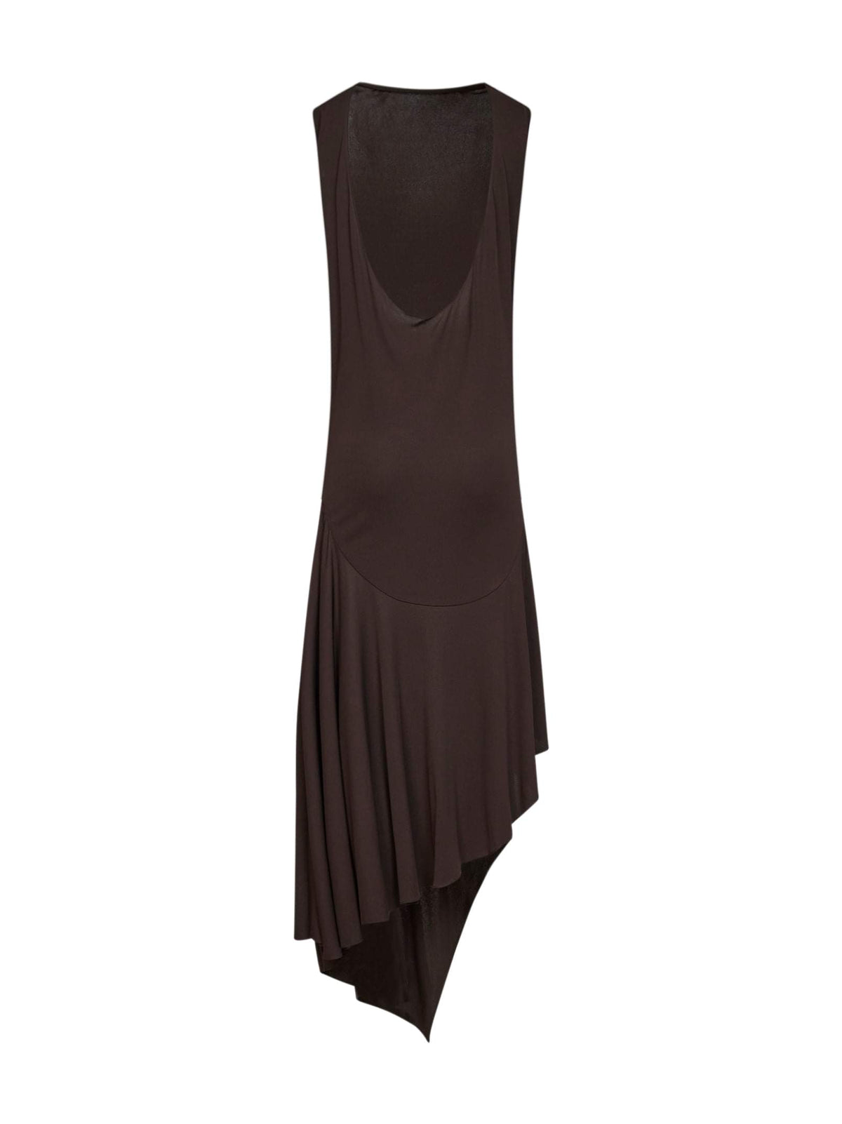 Alaïa Women Brown Jersey Crepe Backless Midi Dress ALAIA