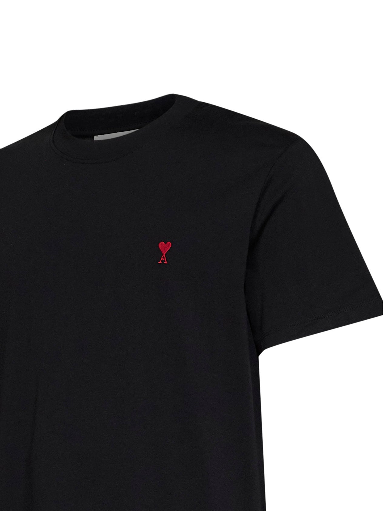 Ami Paris Men Black Cotton Ami De Cœur T-Shirt AMI PARIS