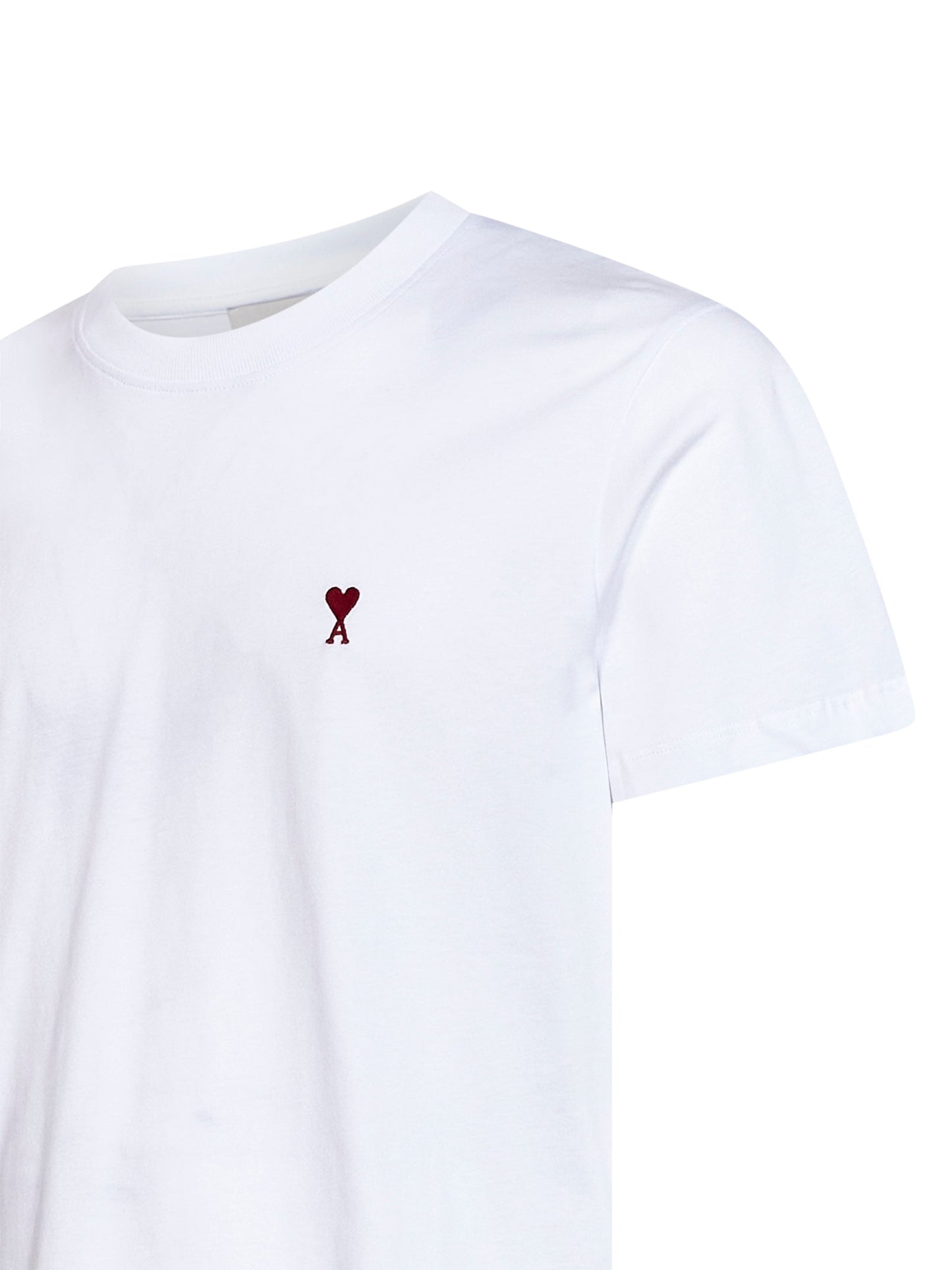 Ami Paris Men White Cotton Ami De Cœur T-Shirt AMI PARIS