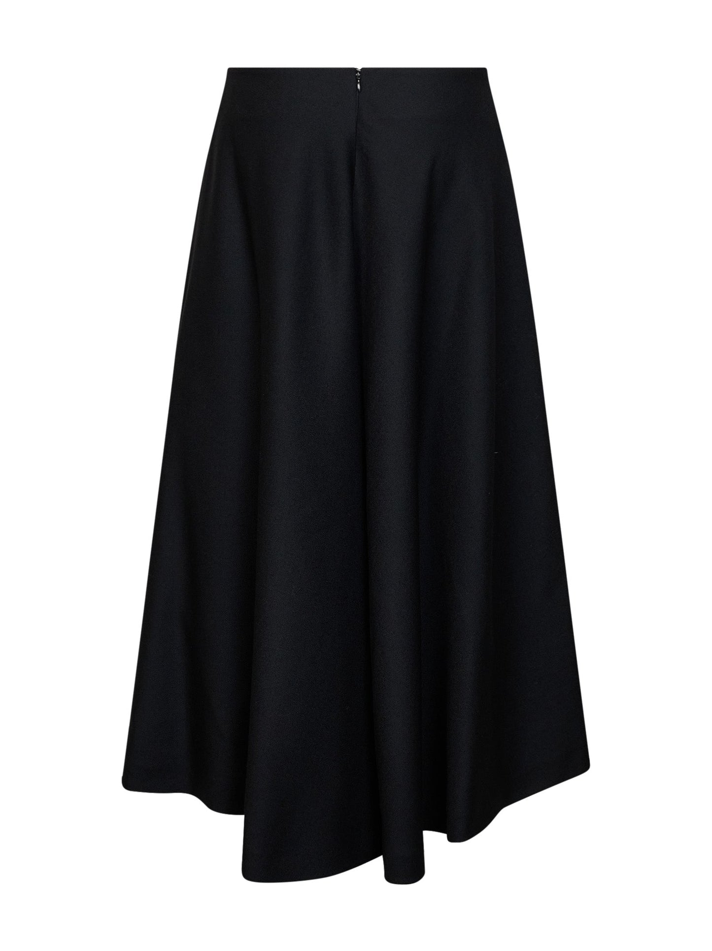 Ami Paris Women Black Wool A-Line Maxi Skirt AMI PARIS