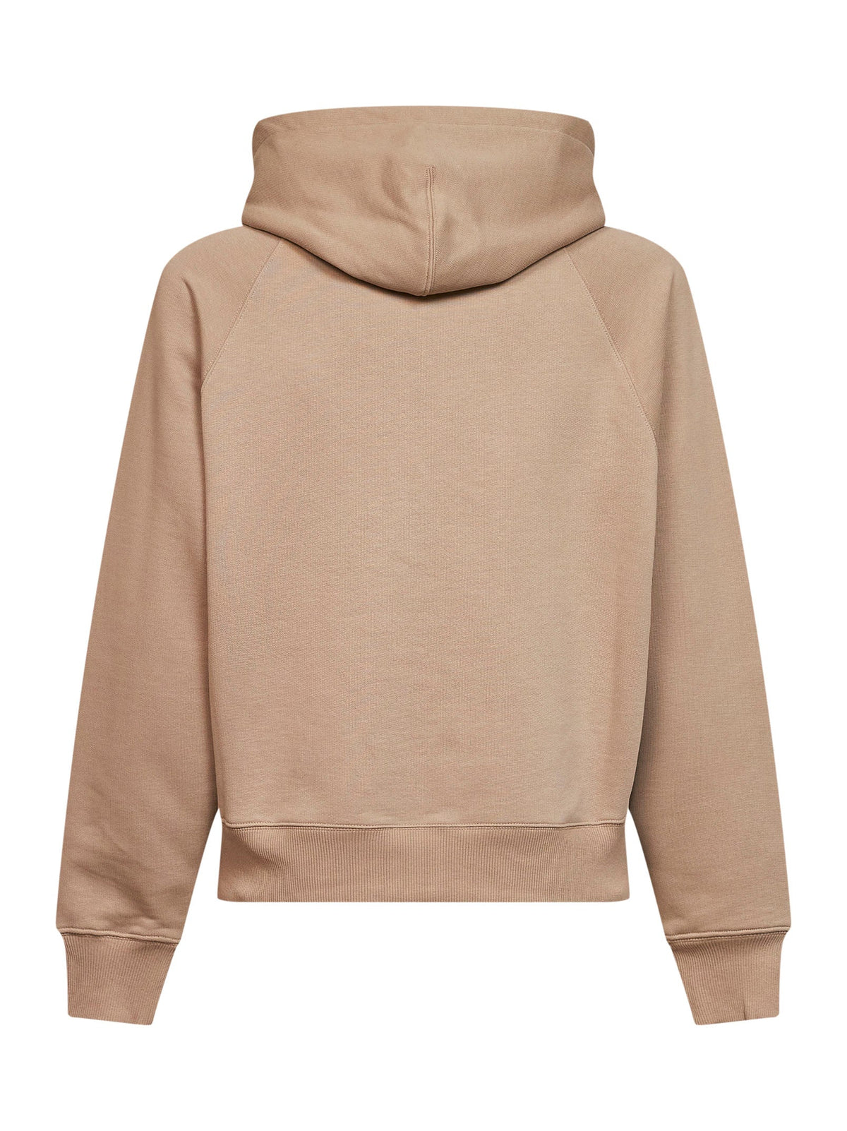 Ami Paris Men Beige Loopback Jersey Ami De Cœur Embossed Hoodie AMI PARIS