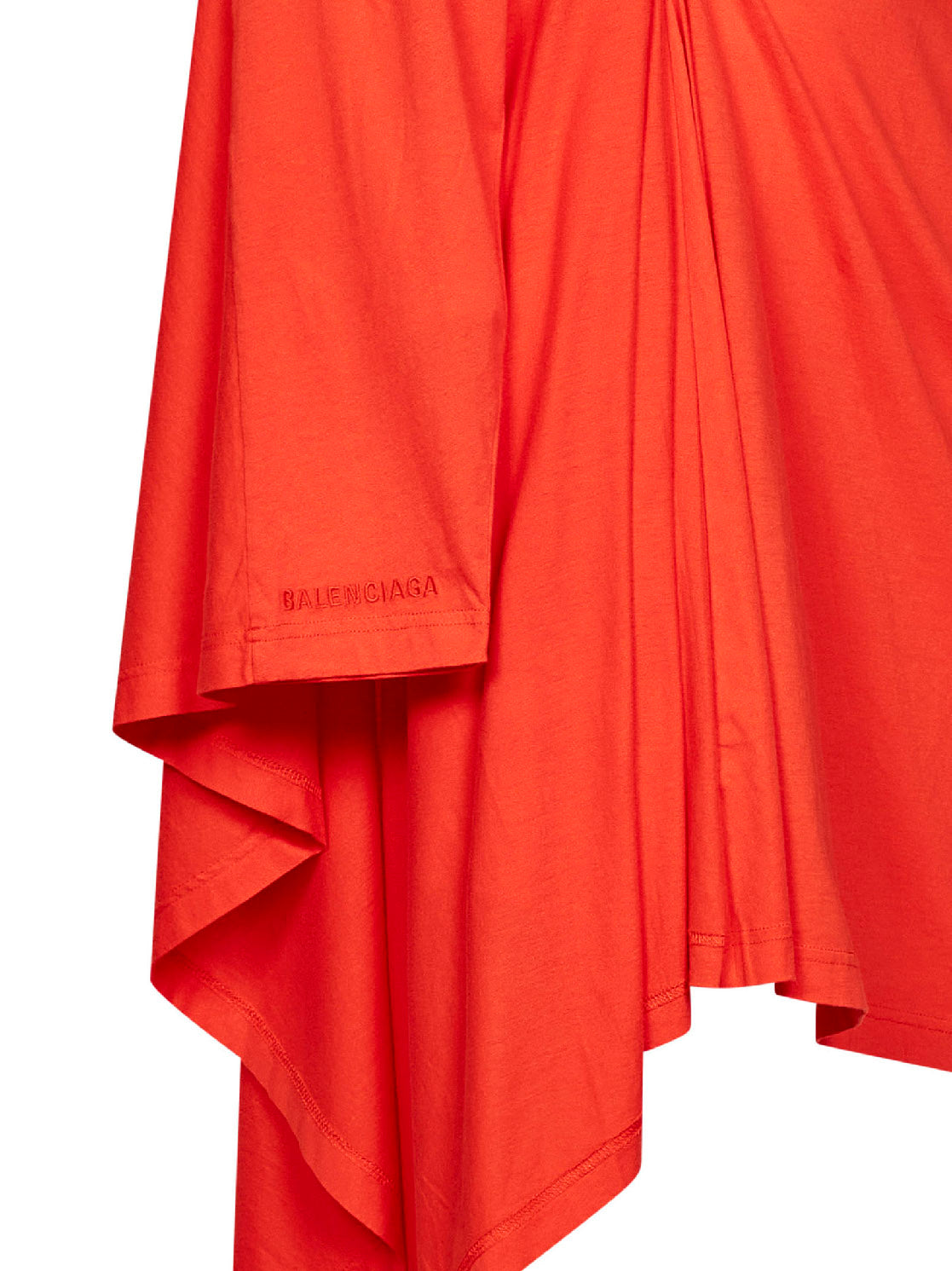 Balenciaga Women Sunset Red Draped Midi Dress BALENCIAGA