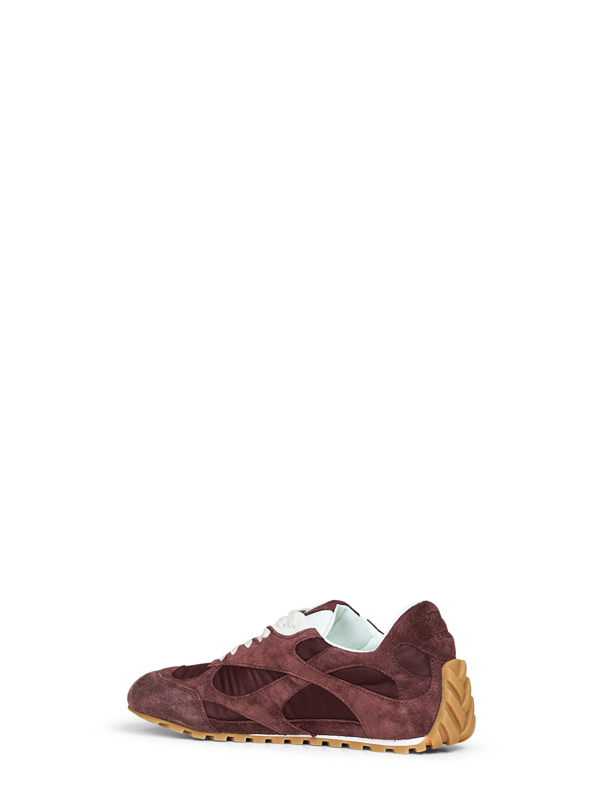 Bottega Veneta Women Deep Mahogany Suede And Nylon Orbit Flash Sneakers BOTTEGA VENETA