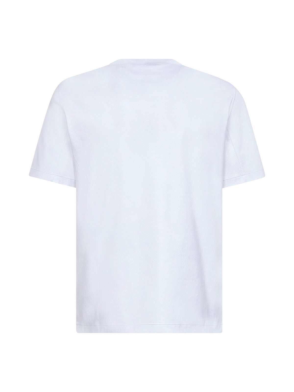 Brunello Cucinelli Men White Solomeo Crest Crewneck T-Shirt BRUNELLO CUCINELLI