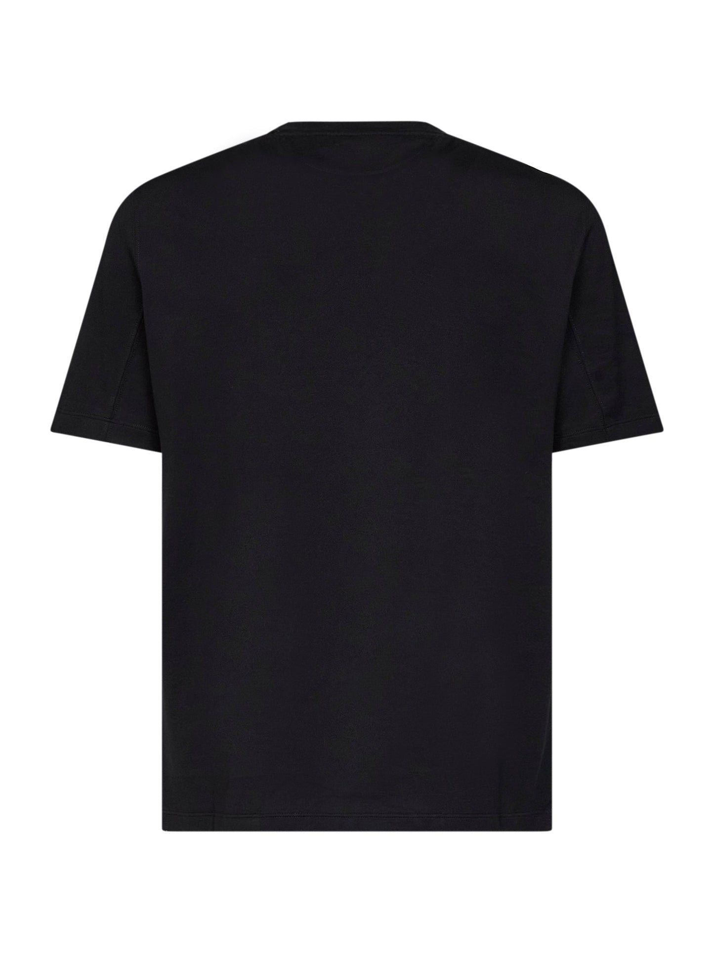 Brunello Cucinelli Men Black Cotton Jersey Logo Crewneck T-Shirt BRUNELLO CUCINELLI