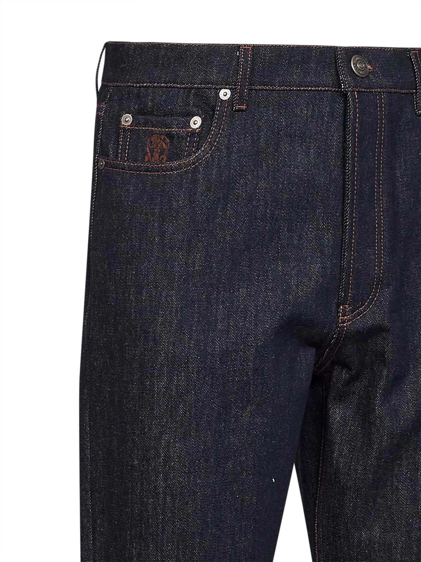 Brunello Cucinelli Men Blue Cotton Denim Iconic Fit Jeans BRUNELLO CUCINELLI