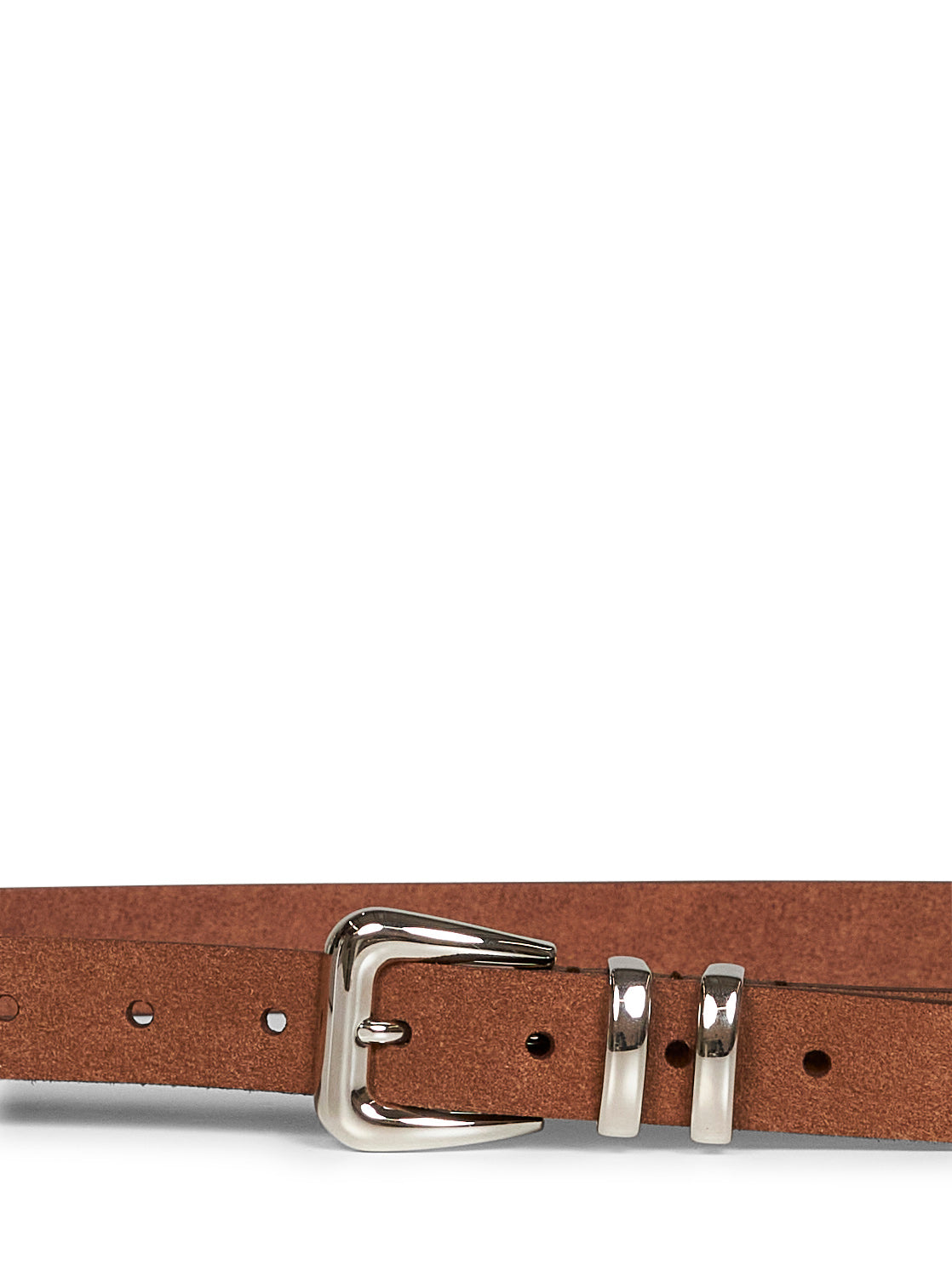 Brunello Cucinelli Men Brown Reversed Calfskin Leather Belt BRUNELLO CUCINELLI