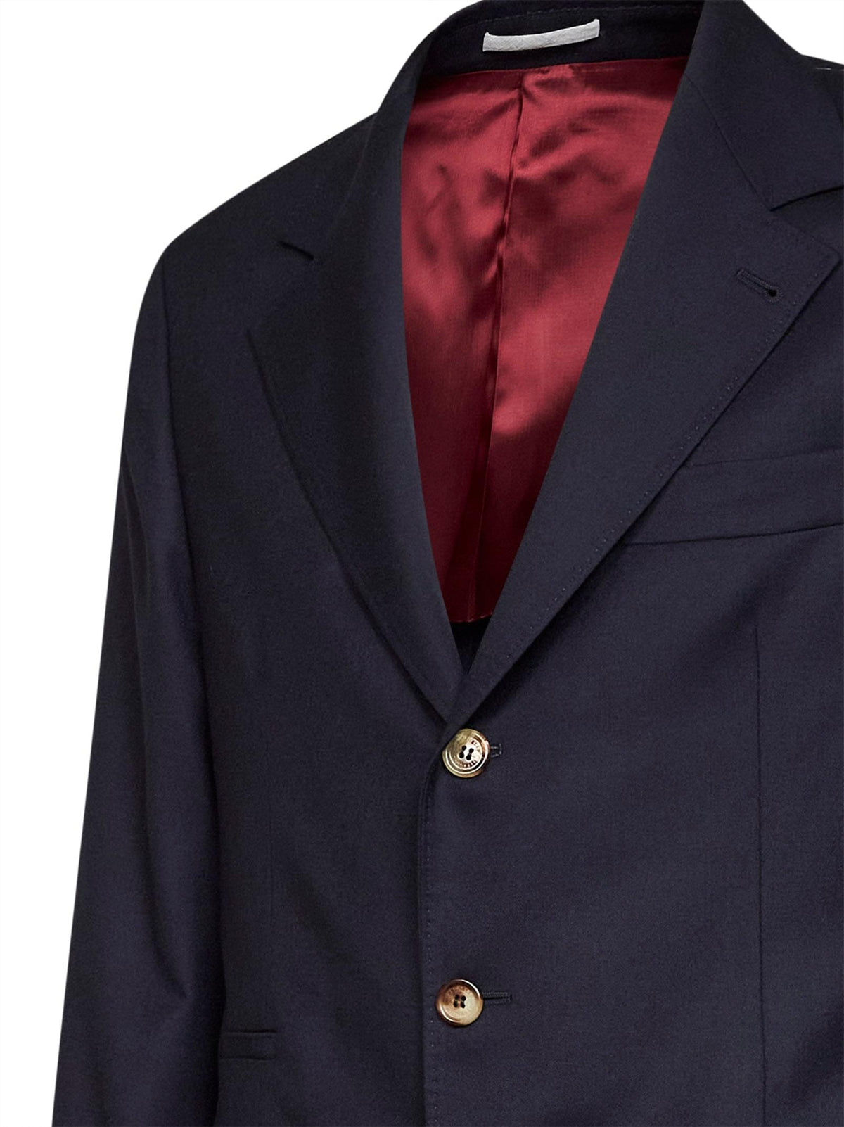 Brunello Cucinelli Men Blue Virgin Wool Flannel Deconstructed Blazer BRUNELLO CUCINELLI