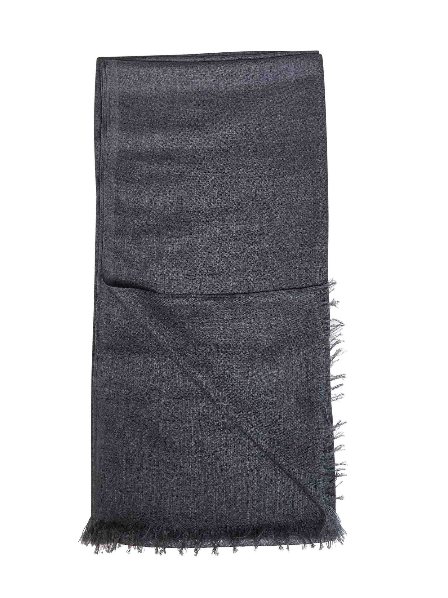Brunello Cucinelli Women Lead Grey Cashmere And Silk Scarf BRUNELLO CUCINELLI