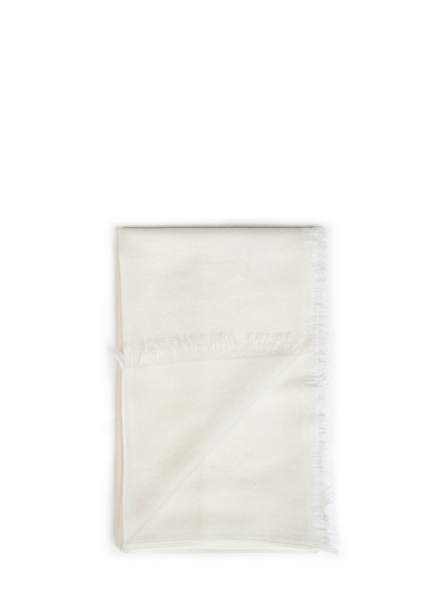 Brunello Cucinelli Women Ivory Cashmere And Silk Scarf BRUNELLO CUCINELLI