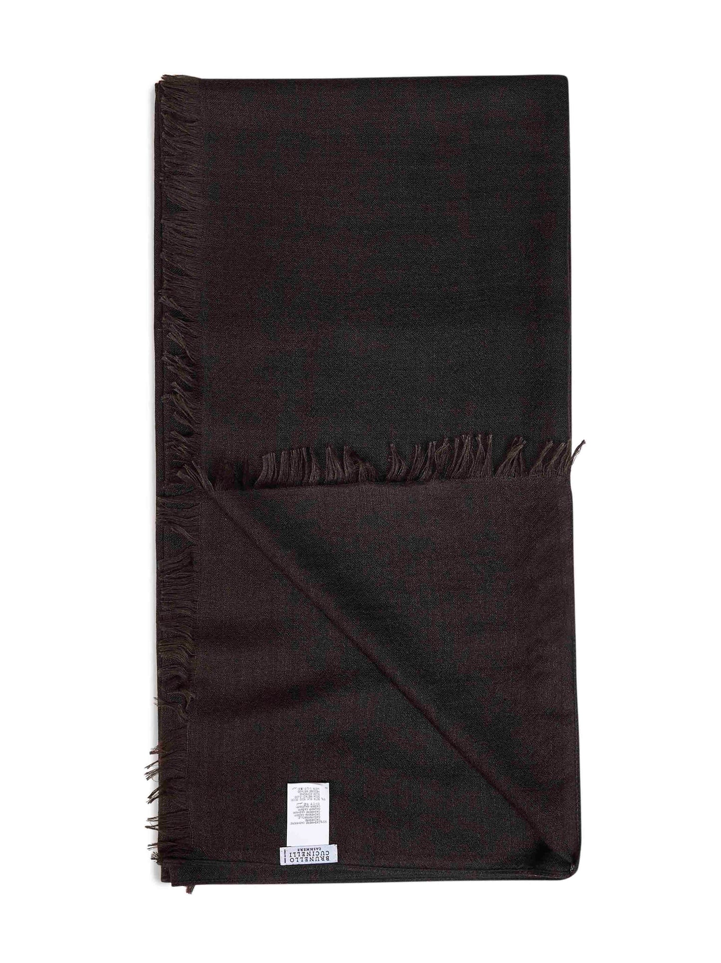 Brunello Cucinelli Women Coffee Cashmere And Silk Scarf BRUNELLO CUCINELLI