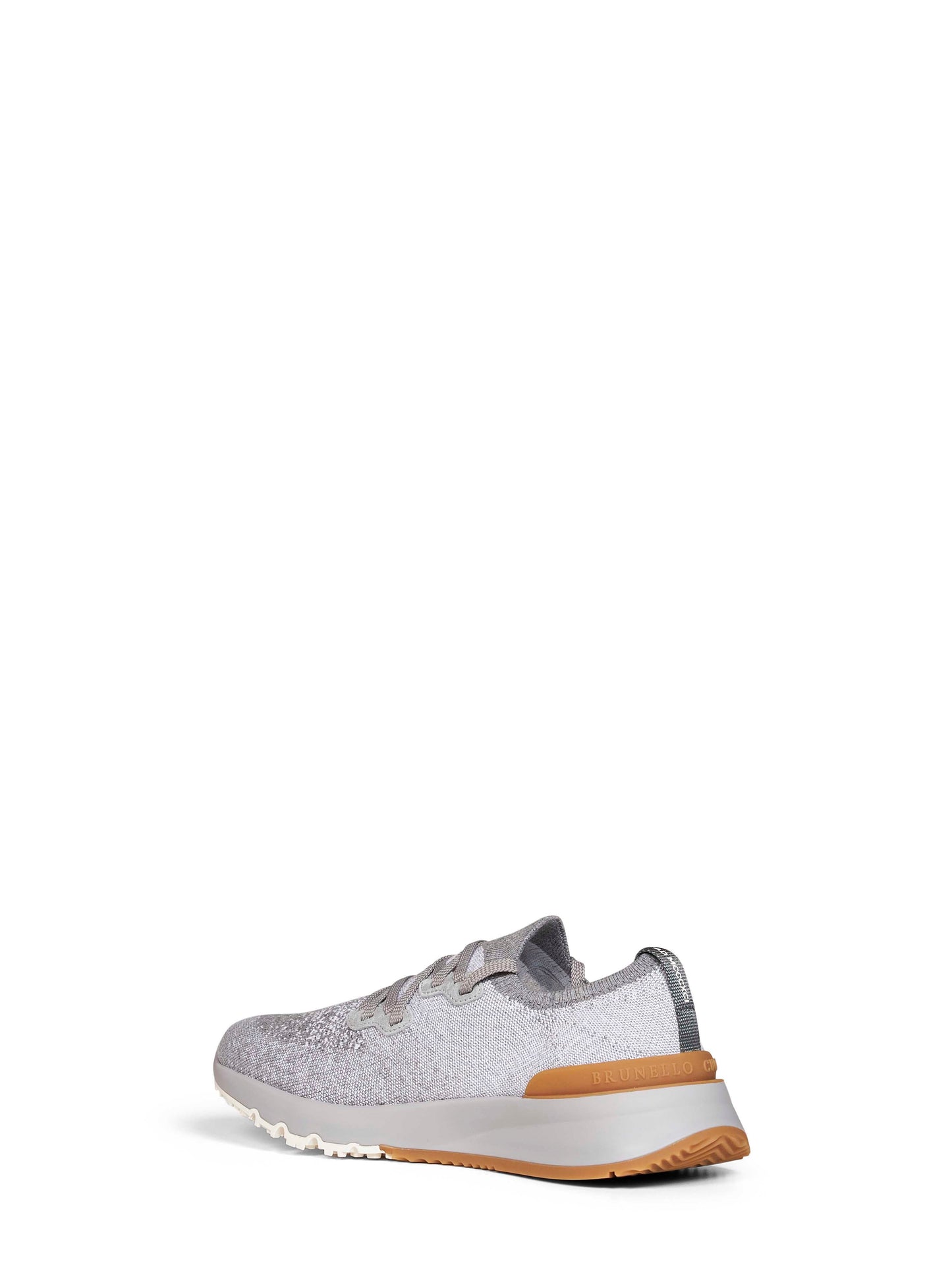 Brunello Cucinelli Men Grey Chiné Knit Runners BRUNELLO CUCINELLI