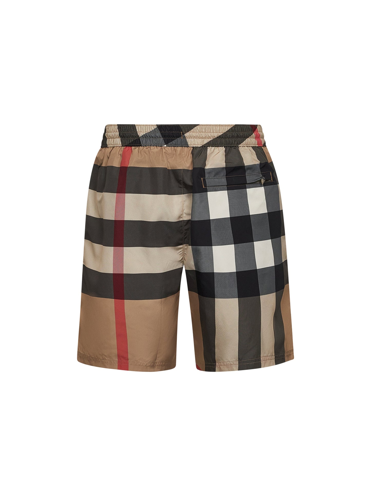 Burberry Men Beige Burberry Check Swim Trunks BURBERRY