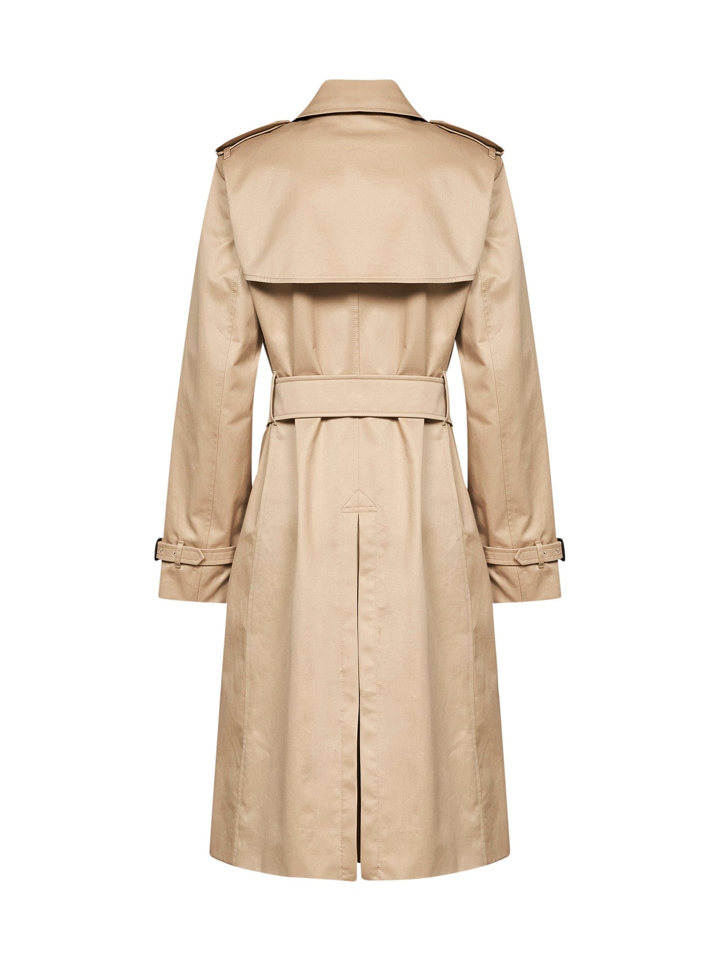 Burberry Women Honey Beige Gabardine Long Lakefield Trench Coat BURBERRY