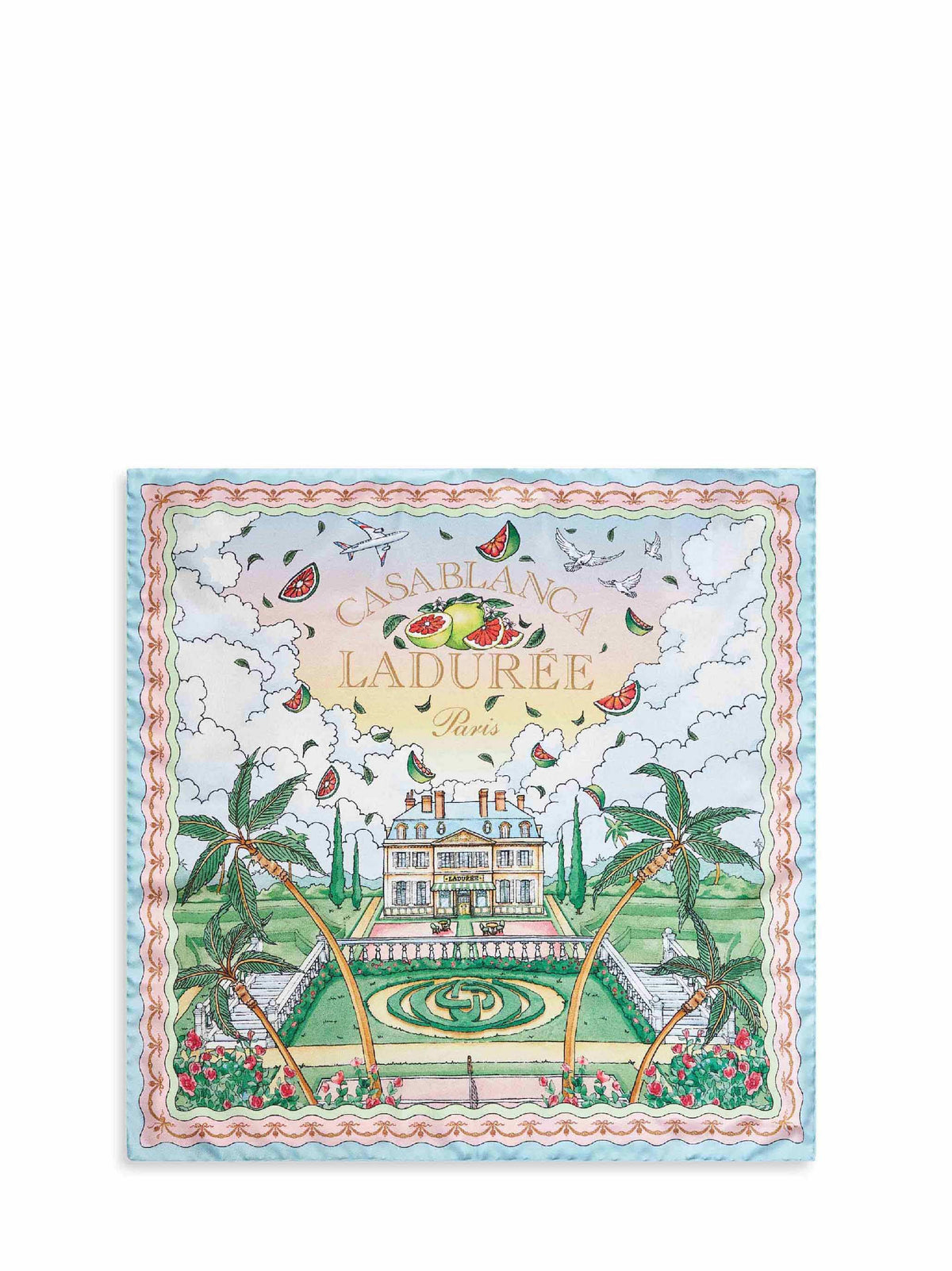 Casablanca Men Printed Silk Laduree X Casablanca Medium Scarf CASABLANCA