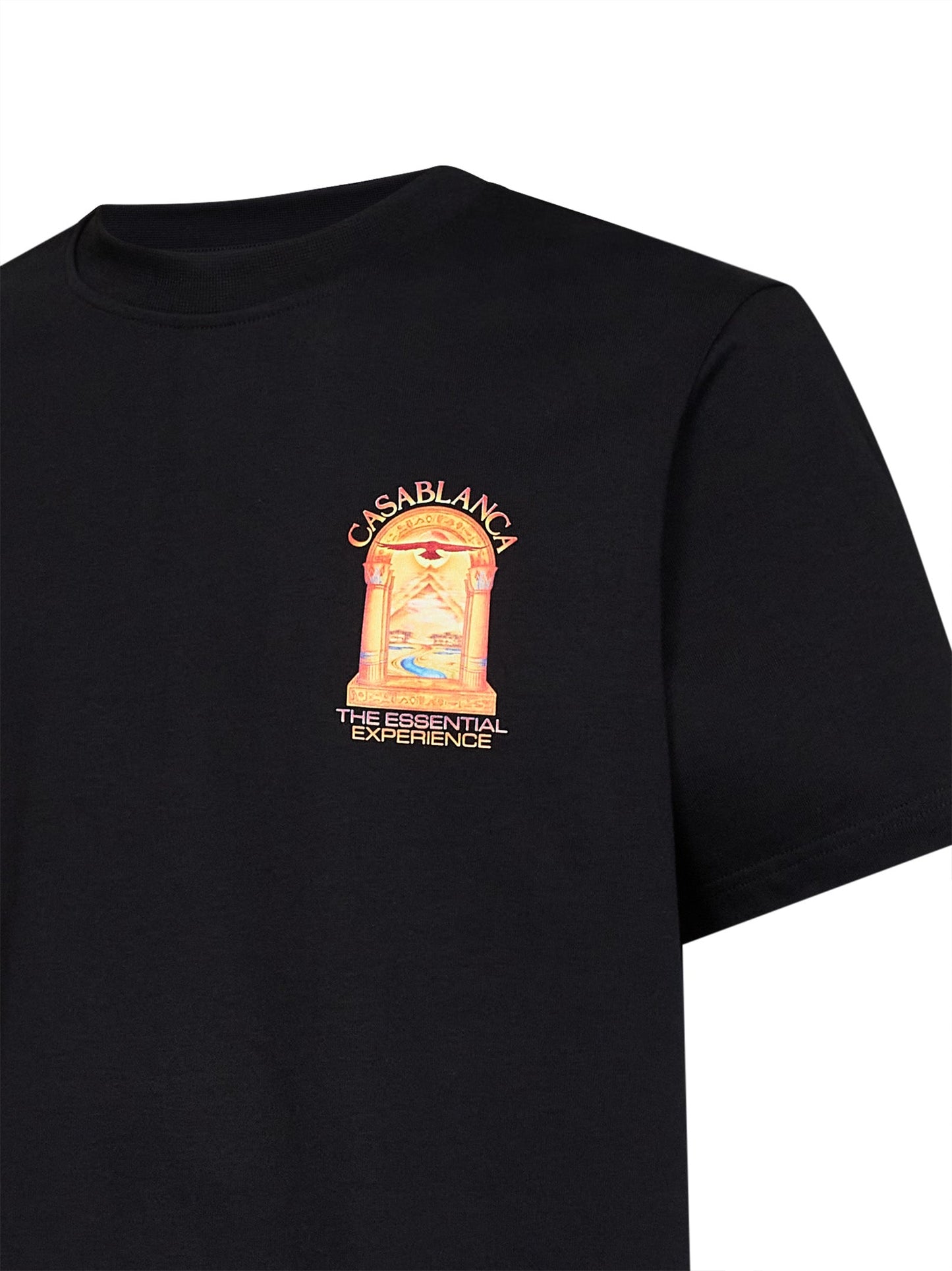Casablanca Men Black Jersey Hermons Mirage Arch Printed T-Shirt CASABLANCA