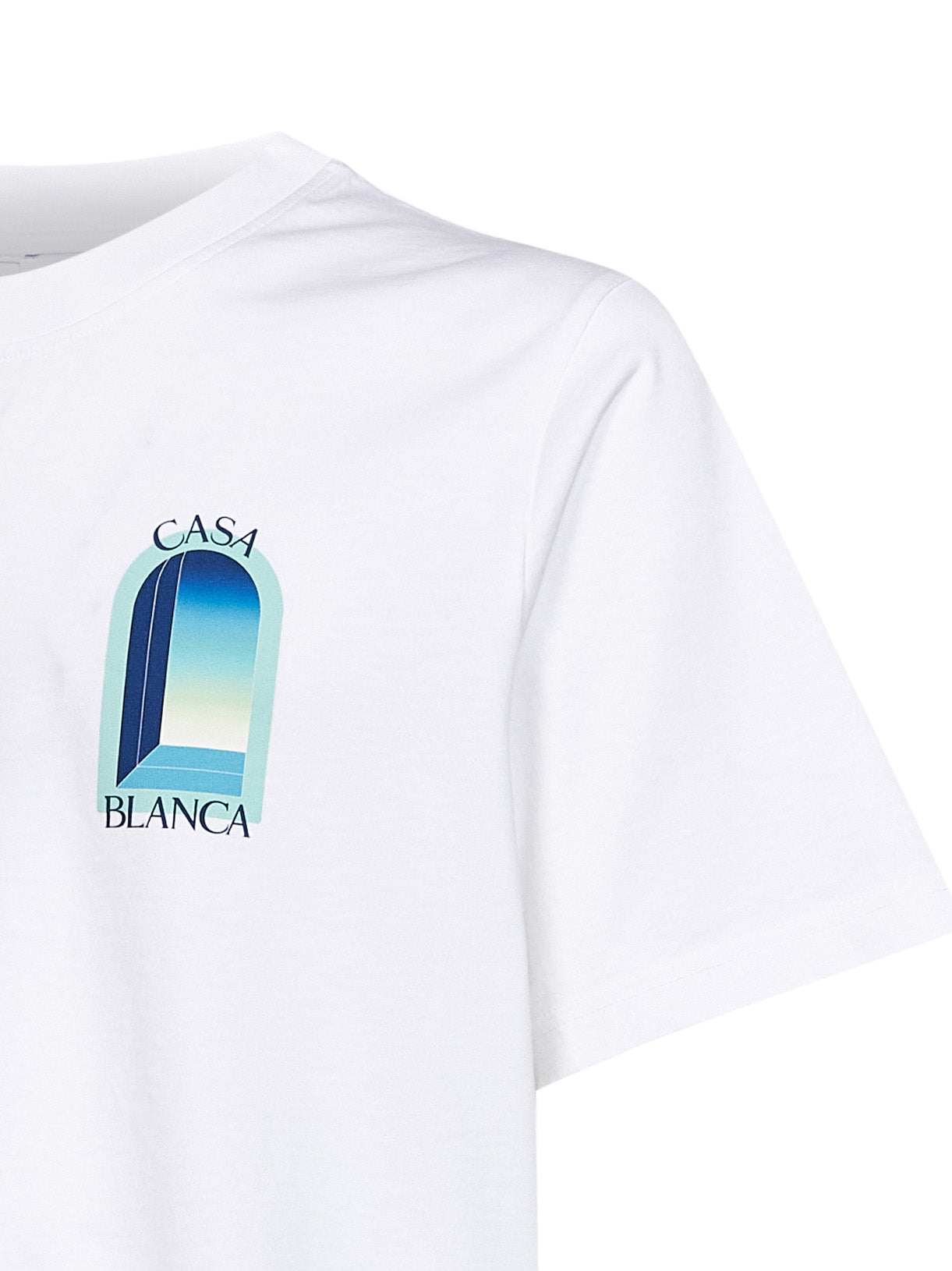 Casablanca Men White Cotton Jersey Gradient L'arche T-Shirt CASABLANCA