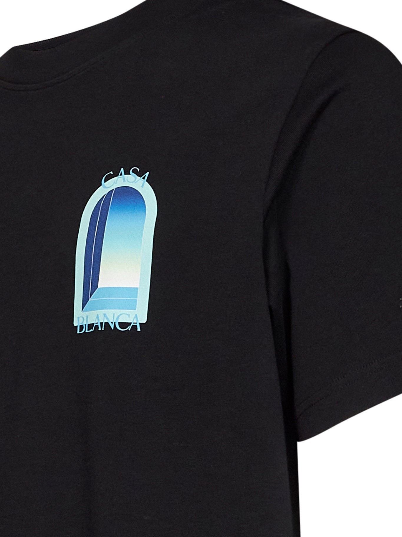 Casablanca Men Black Cotton Jersey Gradient L'arche T-Shirt CASABLANCA