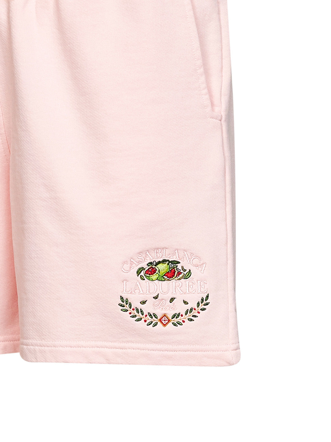 Casablanca Men Pink Cotton Laduree X Casablanca Embroidered Shorts CASABLANCA