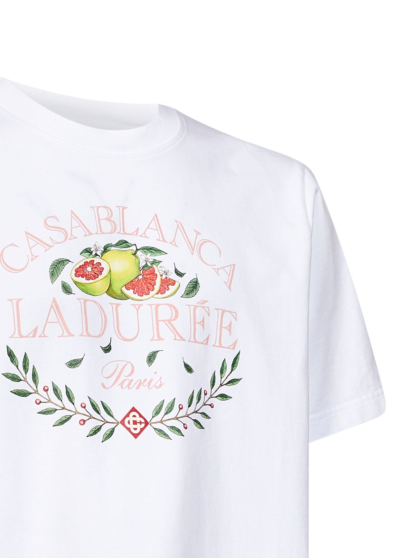 Casablanca Men White Cotton Jersey Laduree X Casablanca T-Shirt CASABLANCA