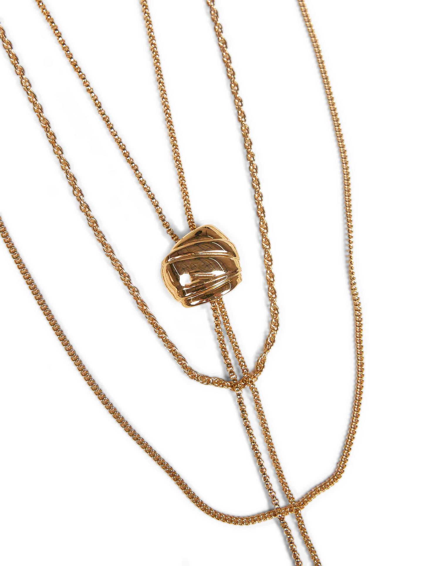 Chloé Women Gold Metal Long Multi-Chain Necklace CHLOE