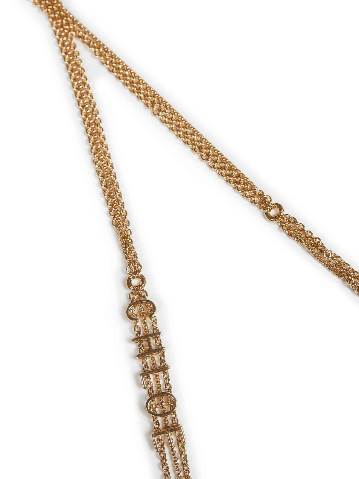 Chloé Women Gold Metal Scarf-Style Multi-Chain Necklace CHLOE