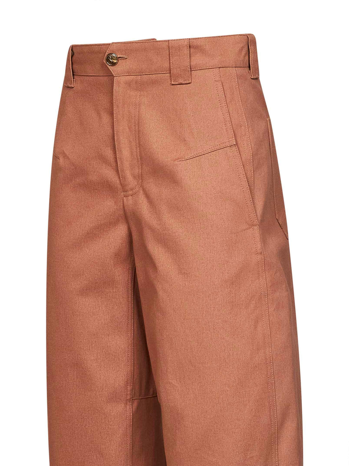 Chloé Women Blushy Pink Cotton Canvas Barrel Trousers CHLOE