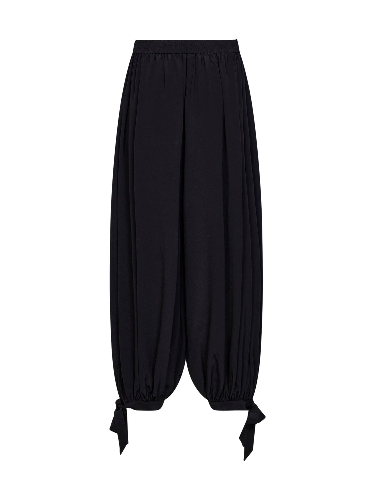 Chloé Women Black Silk Crêpe De Chine Fluid Harem Trousers CHLOE