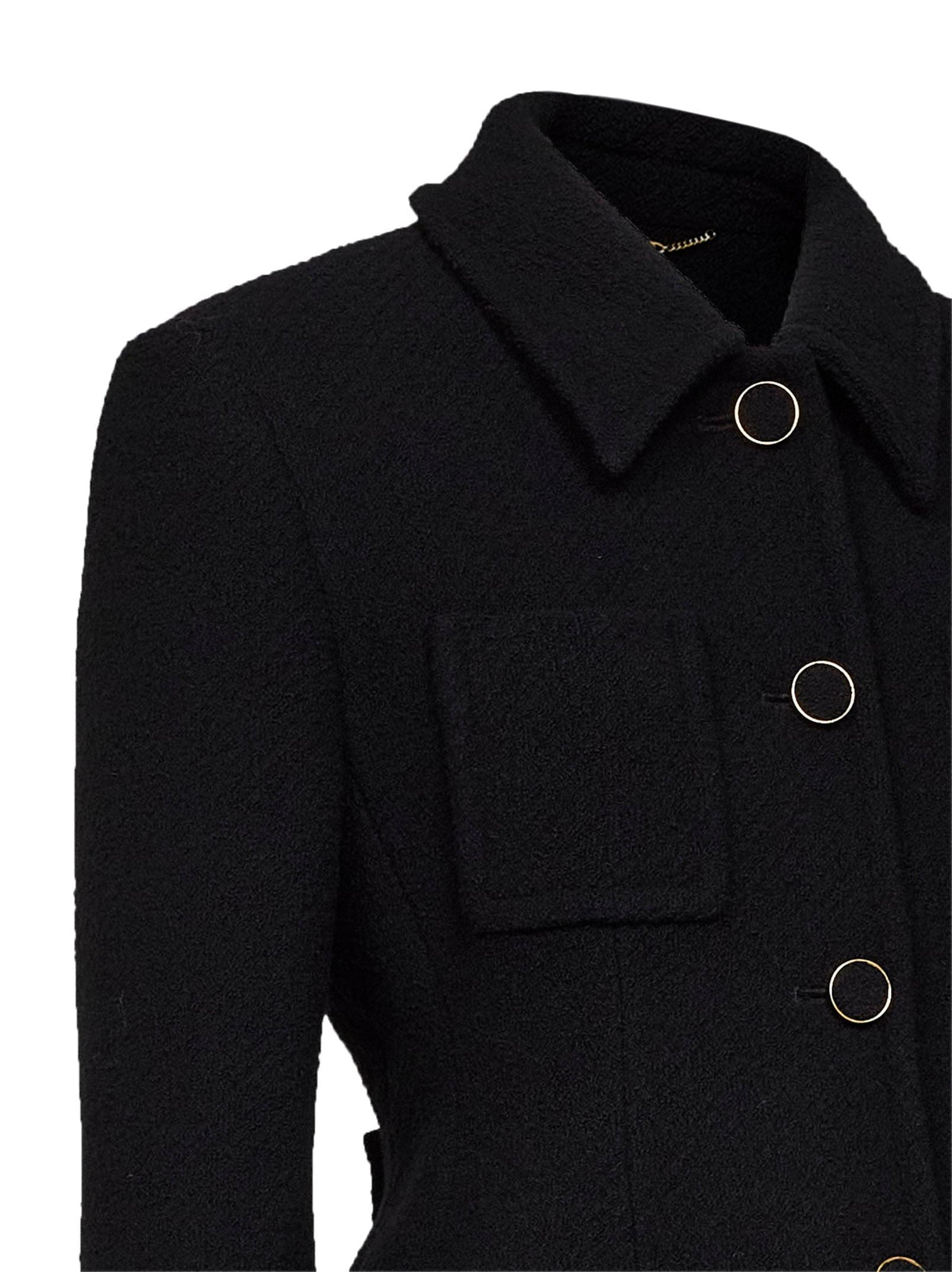 Chloé Women Black Wool Blend Bouclette Jacket CHLOE