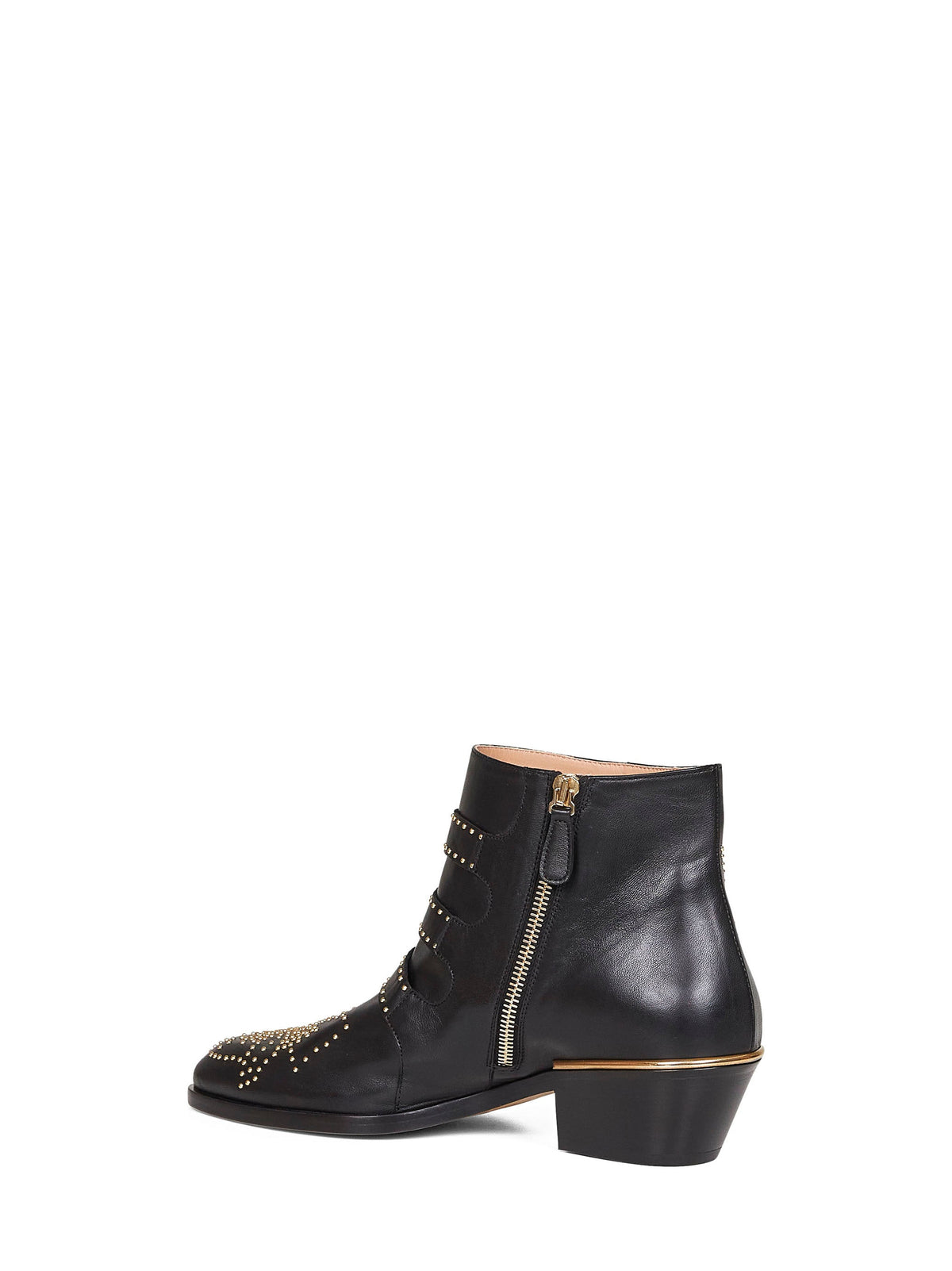Chloé Women Black Nappa Leather Susanna Ankle Boots CHLOE