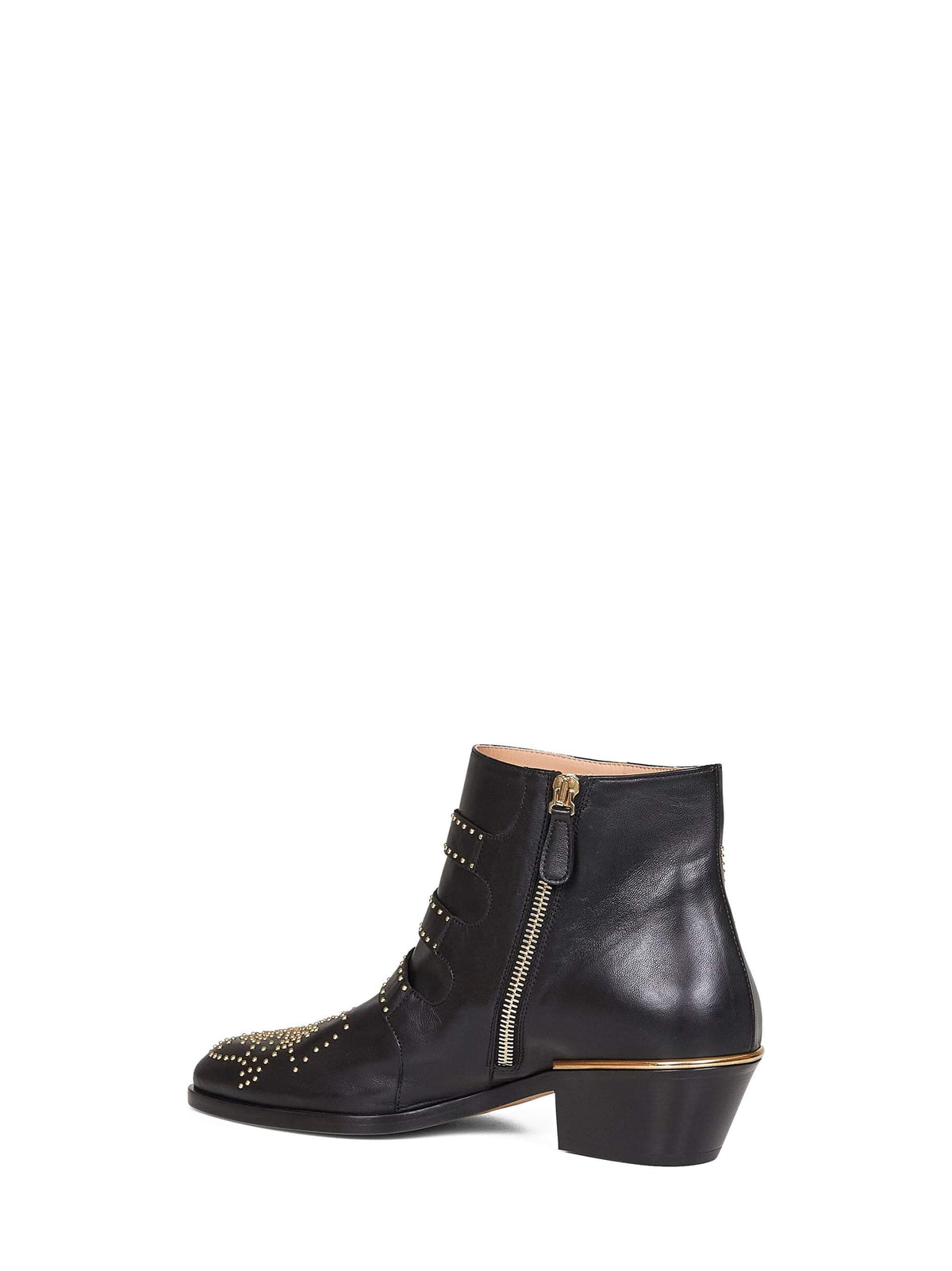 Chloé Women Black Nappa Leather Susanna Ankle Boots CHLOE