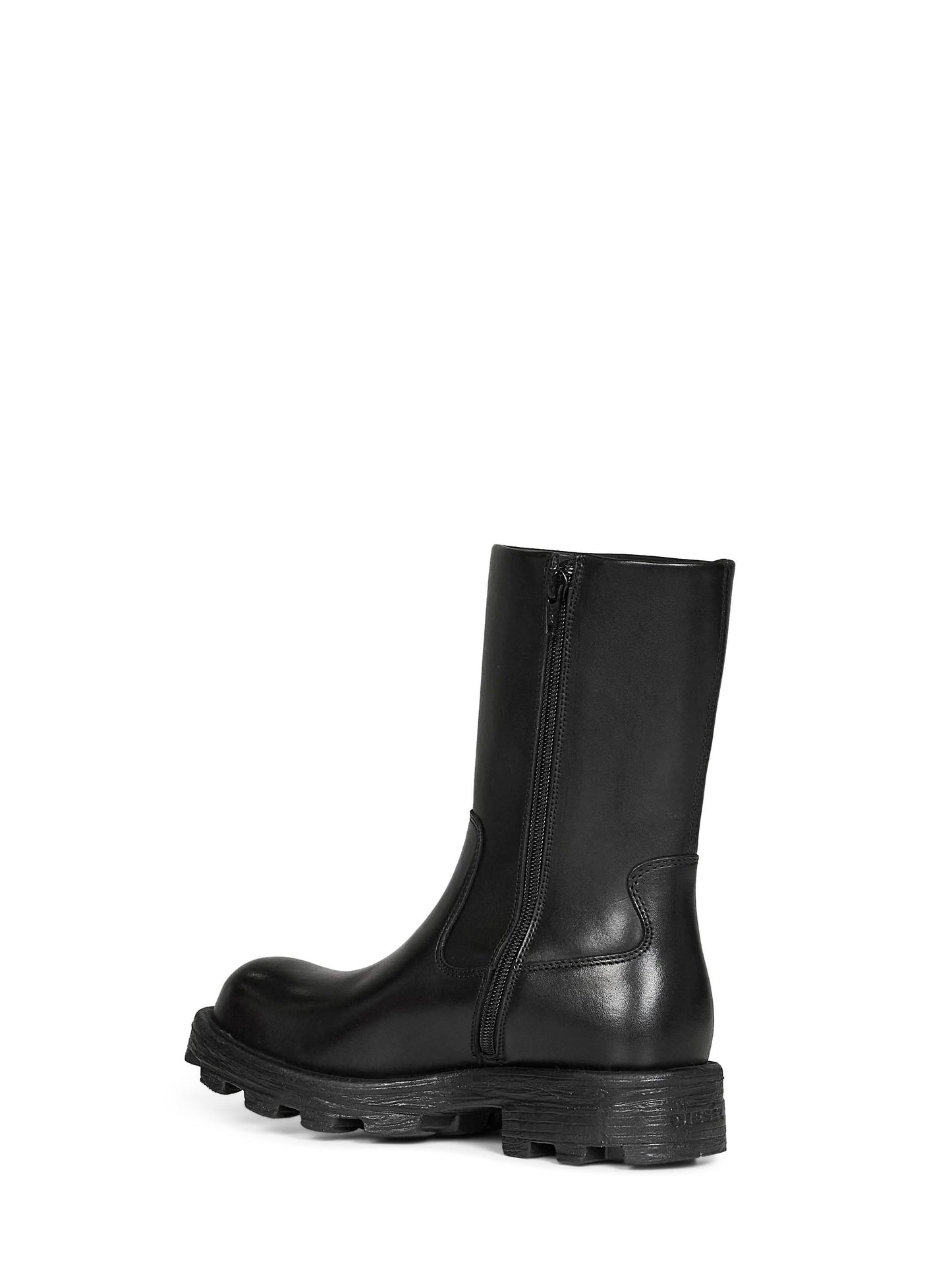 Diesel Women Black D-Hammer Cut-Out Biker Boots DIESEL
