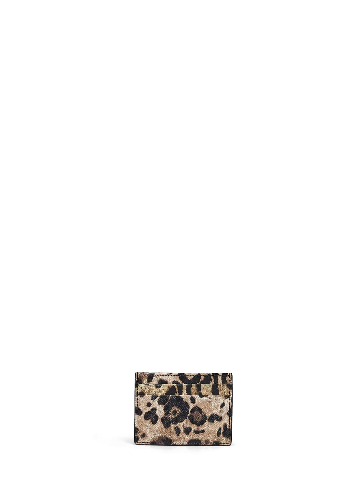 Dolce & Gabbana Women Leo-Print Dauphine Card Holder With Logo Tag DOLCE & GABBANA