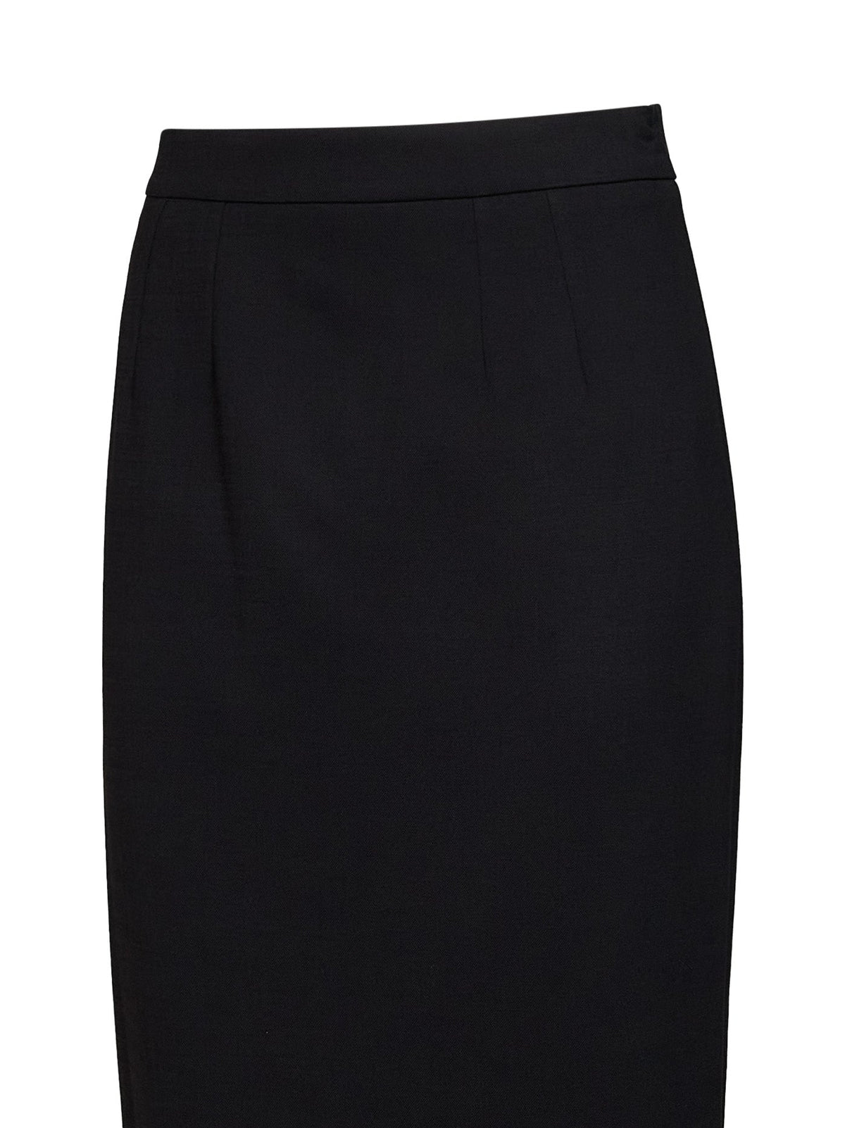 Dolce & Gabbana Women Black Stretch Wool Midi Pencil Skirt DOLCE & GABBANA
