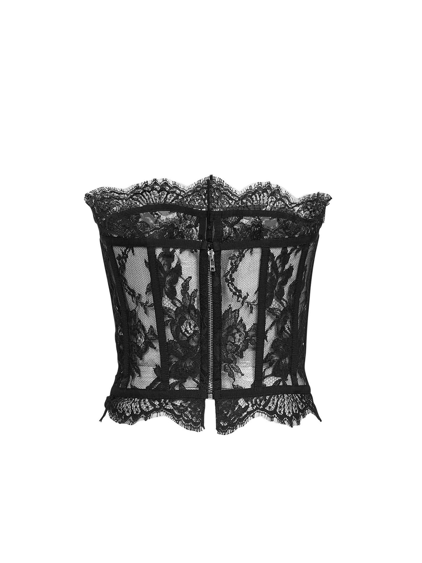 Dolce & Gabbana Women Black Chantilly Lace Bustier DOLCE & GABBANA