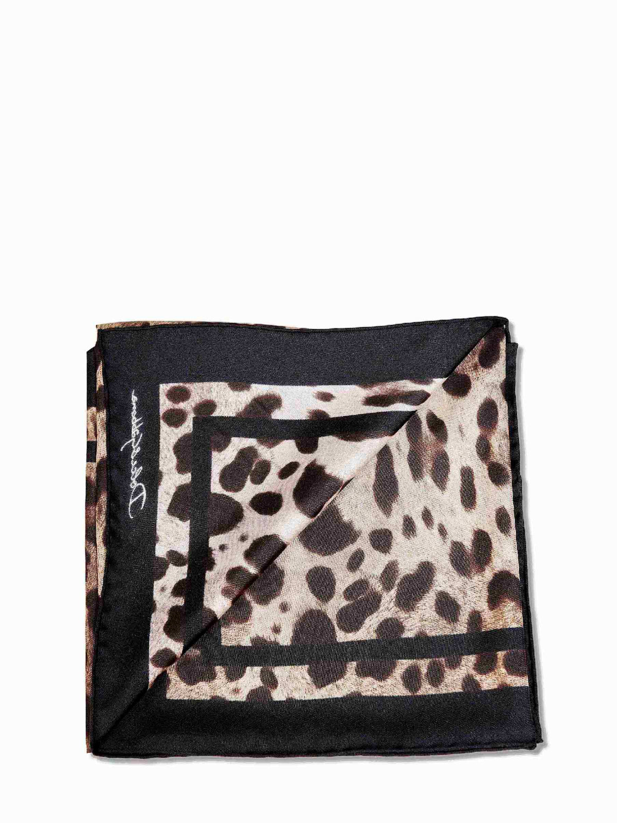 Dolce & Gabbana Women Brown Leopard-Print Silk Twill Scarf DOLCE & GABBANA