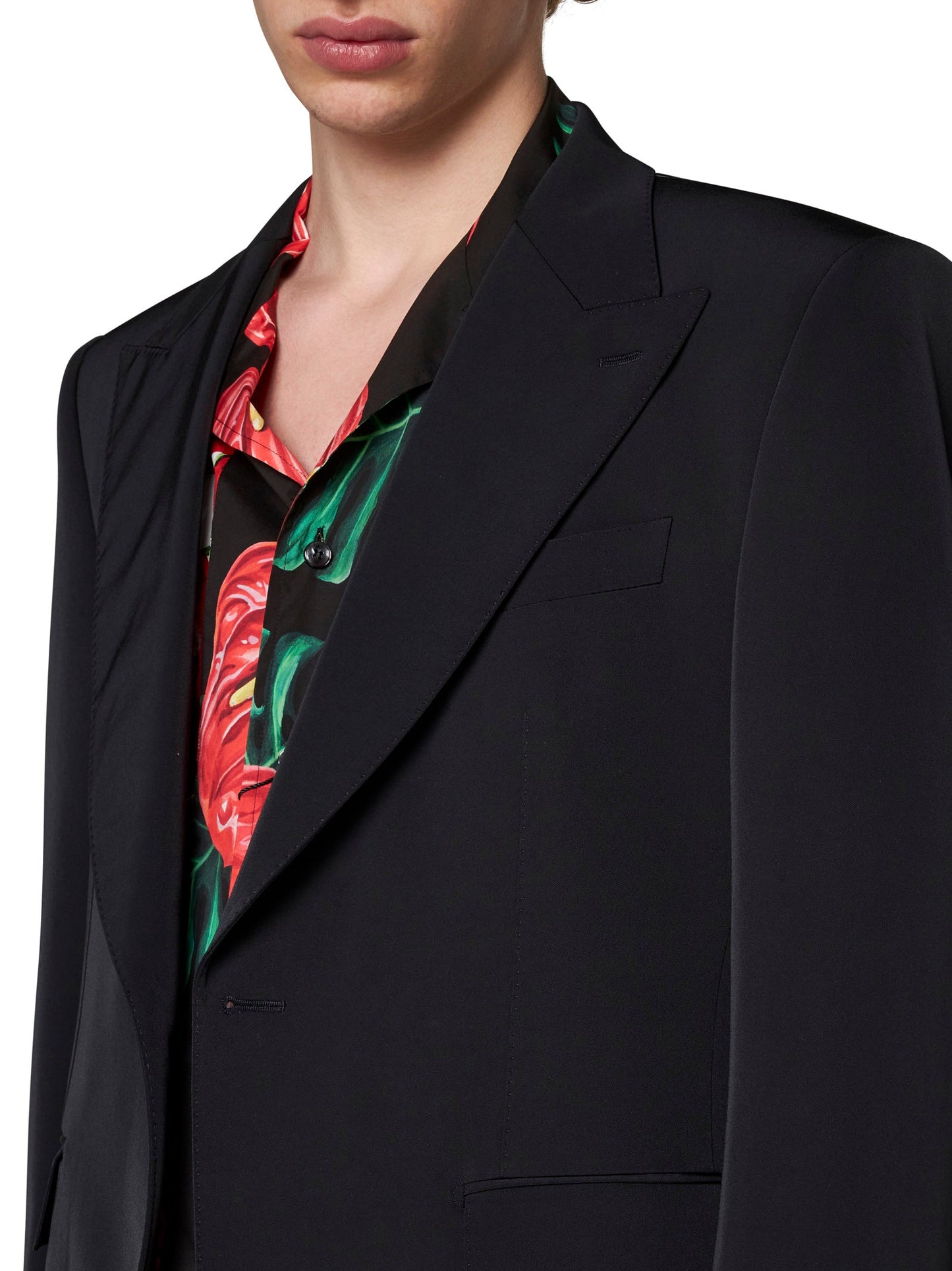 Dolce & Gabbana Men Black Technical Fabric Sicilia Single-Breasted Blazer DOLCE & GABBANA