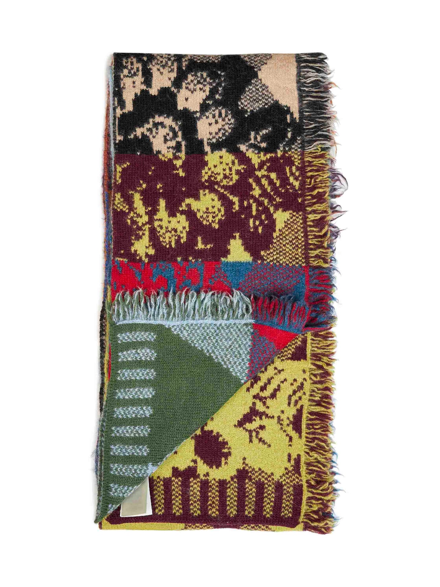 Dries Van Noten Men Patchwork-Effect Jacquard Alpaca-Blend Scarf DRIES VAN NOTEN