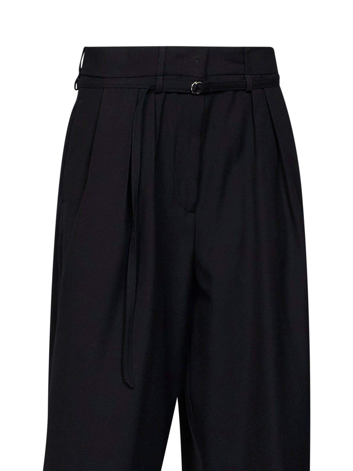 Dries Van Noten Women Black Wool Peacha Belted Trousers DRIES VAN NOTEN