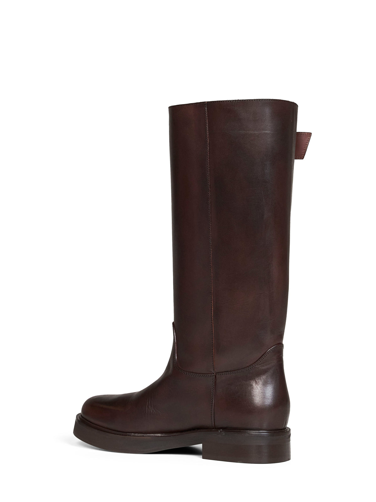 Etro Women Brown Leather High Boots With Paisley Buckle ETRO
